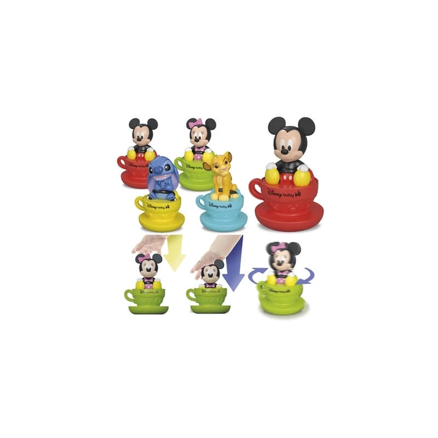 Clementoni Disney Baby Spinning Tops - Rotating Characters, Assorted Colors