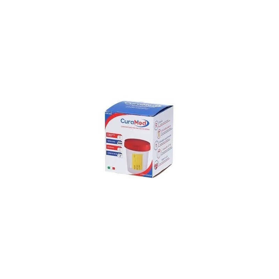 Curamed - Steriele urineverzamelaar voor eenmalig gebruik met dop, 120 ml