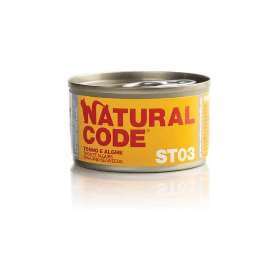 Natural Code St03 Tuńczyk i wodorosty – karma uzupełniająca dla kotów po sterylizacji lub kastracji, 85 g: ceny i cechy
