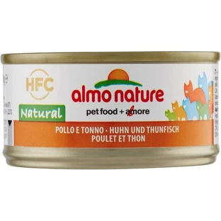 Almo Nature HFC Natural Chicken and Tuna - Wet Food for Adult Cats, 70 g