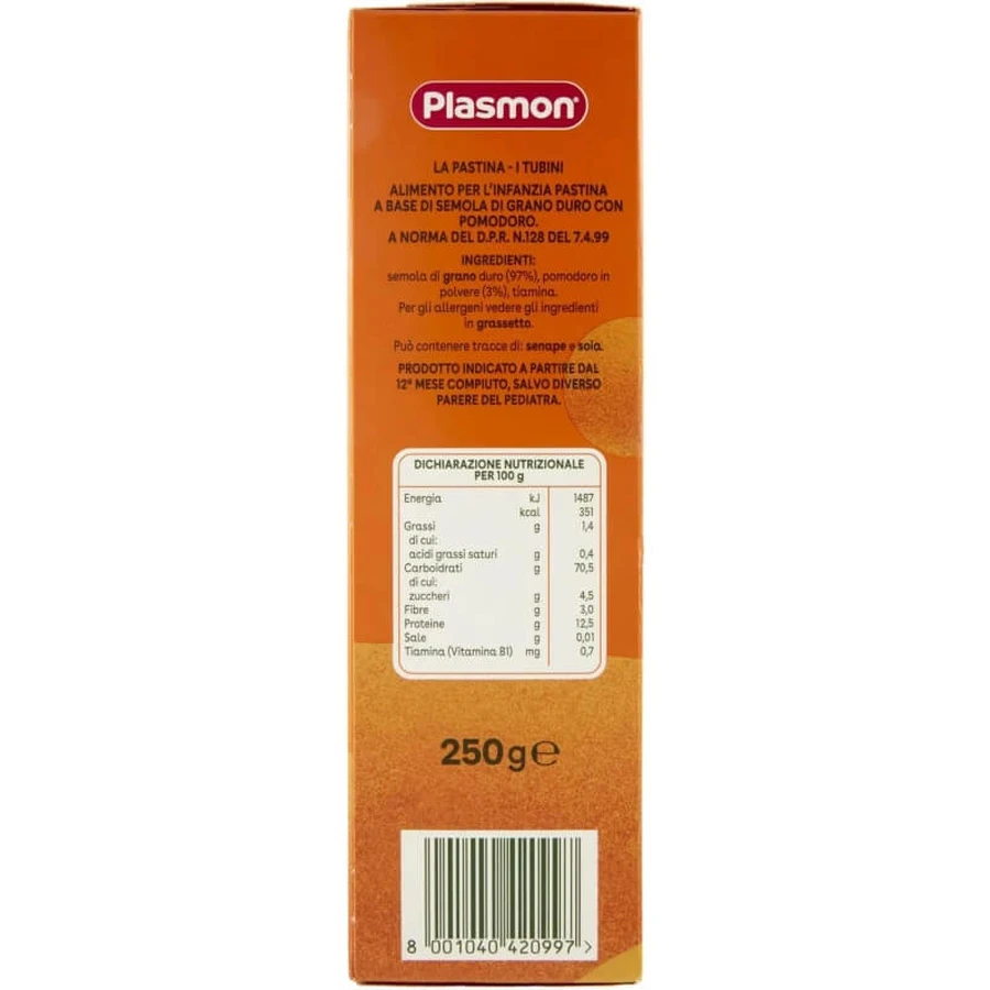Plasmon Fusillini - Pasta de trigo duro, 250 g