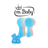 I'm Baby Brush Set with Wool Bristles and Comb for Newborns 0m+—Assorted Colors