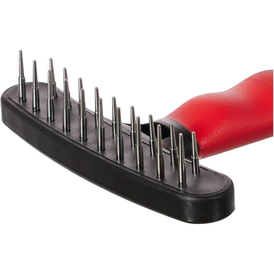Ferplast Gro 5852 — peigne-ratel pour le sous-poil des chiens à poil moyen à long, avec un manche antidérapant