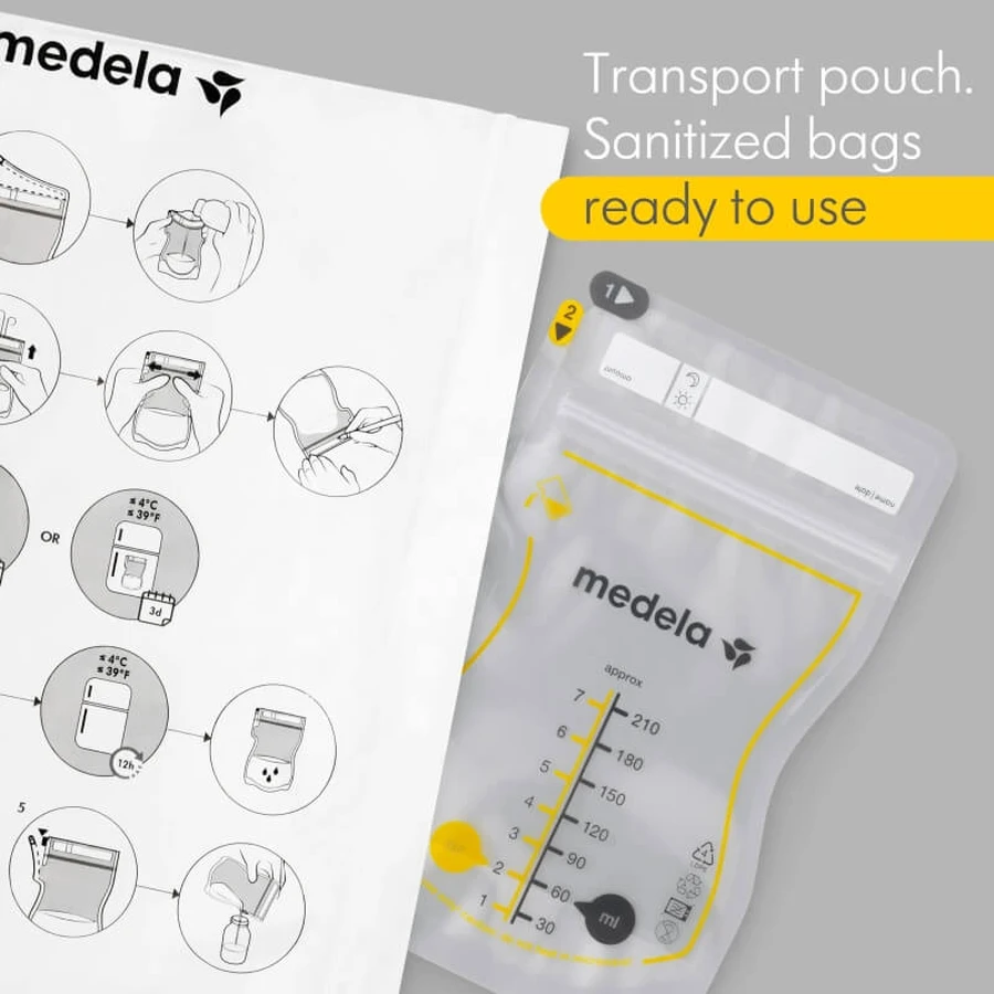 Medela Easy Pour - 25 bolsas para conservar leche materna