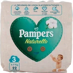 Pampers Naturello - 22 cotton-lined diapers, size 3 (4–9 kg)