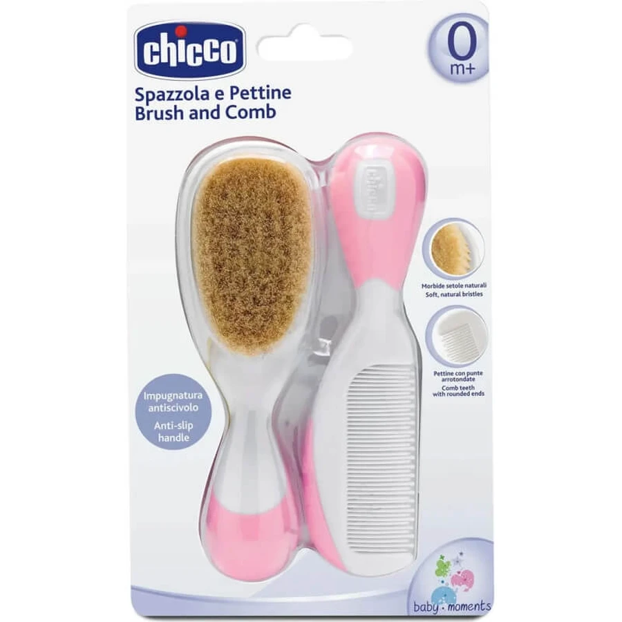 Chicco Pink Brush and Comb