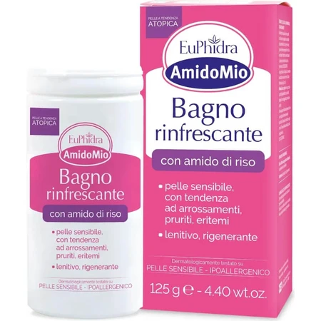Euphidra, baie răcoritoare sub formă de pudră pentru nou-născuți, cu amidon, 125 g