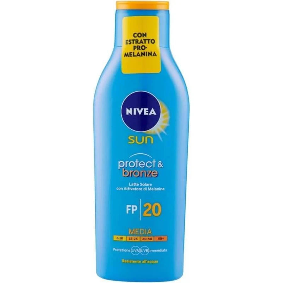 Nivea Sonnenschutz-Körperlotion LSF 20 „Protect Bronze“ – Mittlerer Schutz, 200 ml