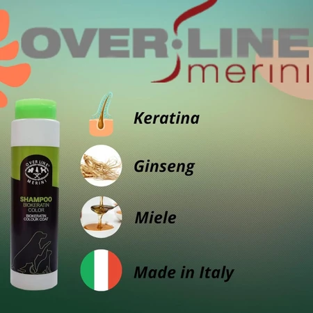 Merini Maurizio Bio-Keratin für langes Fell – Shampoo für langes Fell mit Bio-Keratin, Ginseng und Honig, 250 ml