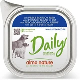 Almo Nature Daily Menu: Pescado blanco y arroz - Alimento completo para perros adultos, 100 g