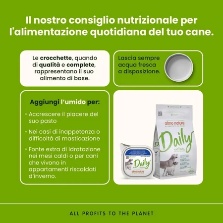 Almo Nature Daily Menu: Witte vis en rijst – Volledig voer voor volwassen honden, 100 g