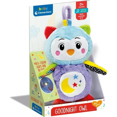 Clementoni Good Night Owl - Interactive Plush Toy with Night Light 17801