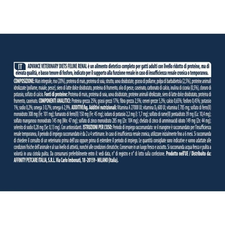 Advance Renal - Complete Dietary Food for Adult Cats with Kidney Problems, 1.5 kg