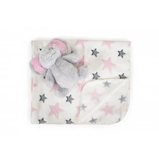 Cangaroo-cadeauset voor pasgeborenen – Zacht fleecedekentje met roze teddybeer