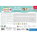 Clementoni Soft Clemmy Touch & Play – Set mit 10 weichen Bausteinen, 6–36 Monate