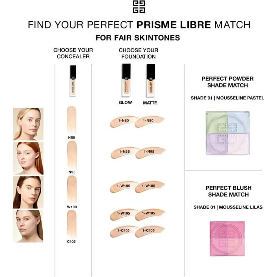 Givenchy Prisme Libre Skin-Caring Matte - Fond de teint perfecteur - N° 1-W105