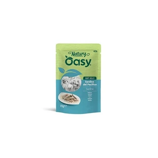 Oasy Wet cat natury soft jelly sardine din Pacific – hrană umedă complementară pentru pisici adulte, 70 g