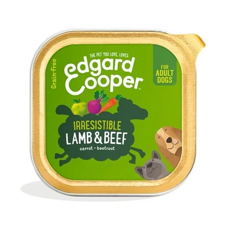 Edgard & Cooper Agneau et bœuf pour chiens adultes - Aliment complet pour chiens adultes, 150 g