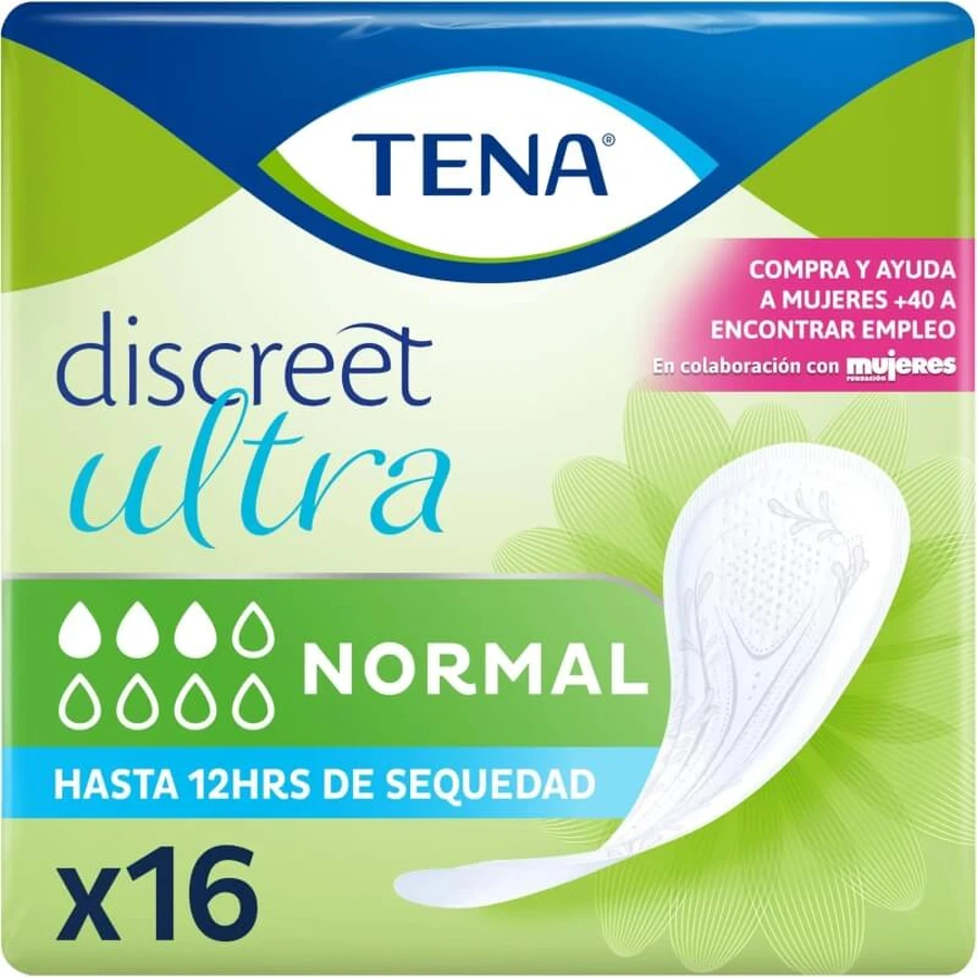Tena discreet ultra - 16 assorbenti normal per perdite urinarie