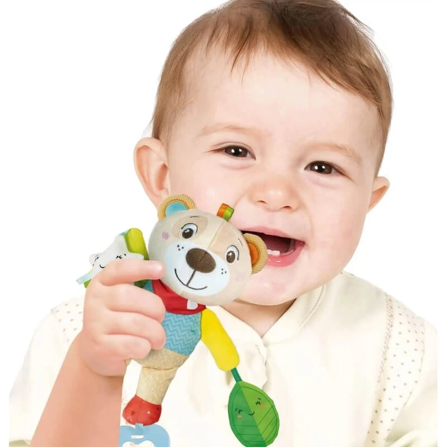 Clementoni Easy-peasy soft bear – jucărie pentru cărucior, de la 0 luni în sus