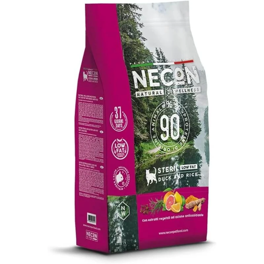 Necon Pet Food Necon Natural Wellness Eend en Rijst - Compleet voer voor gesteriliseerde of gecastreerde katten, 1,5 kg