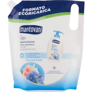 Mantovani Talco e Fiori - Jabón líquido hipoalergénico - Recambio de 750 ml