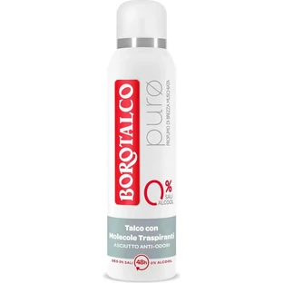 Borotalco puro con aroma a brisa almizclada - Desodorante en spray de 48 horas, 150 ml