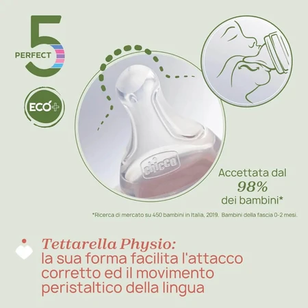 Artsana Perfect 5 eco 0m+ - biberon anticolica flusso lento 150 ml