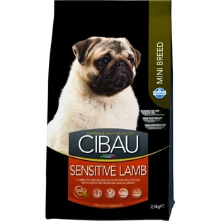 Farmina Cibau Adult Mini Sensitive cu miel – hrană completă pentru câini adulți cu probleme digestive/alergice, 2,5 kg