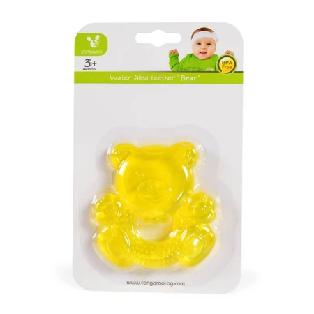 Juguete de dentición «Oso amarillo canguro» para bebés a partir de los 3 meses