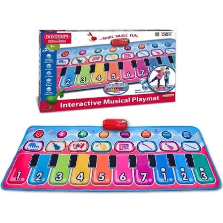 Bontempi interactieve elektronische muziekmat, 130 x 48 cm