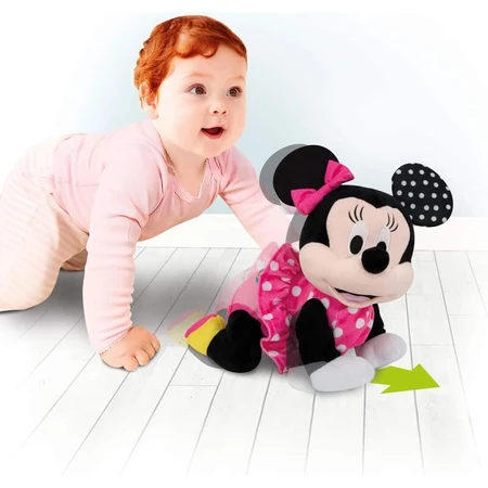 Clementoni Baby Minnie „Târăște-te cu mine” – jucărie de pluș interactivă