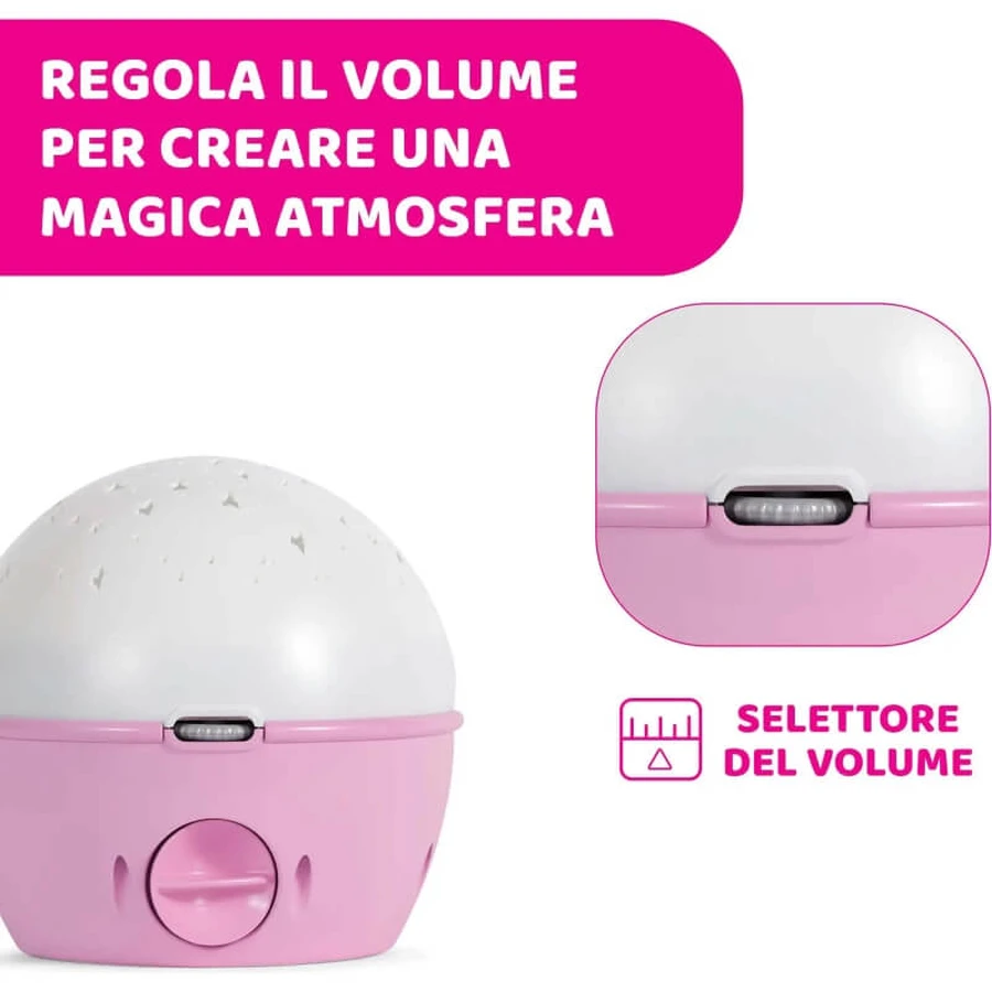 Chicco Next 2 Stars roze projectiepaneel met beertje, vanaf 0 maanden