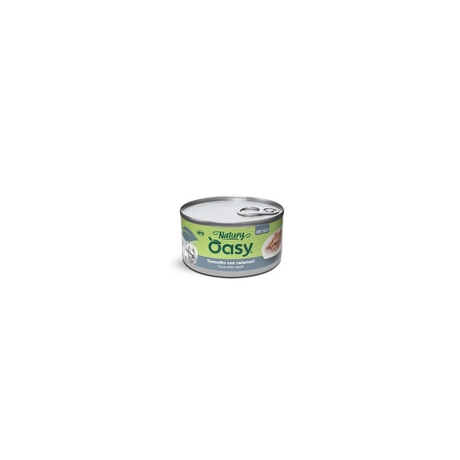 Oasy Wet Cat Natury Soft Jelly Thunfisch mit Tintenfisch – Ergänzungsfuttermittel für ausgewachsene Katzen, 150 g