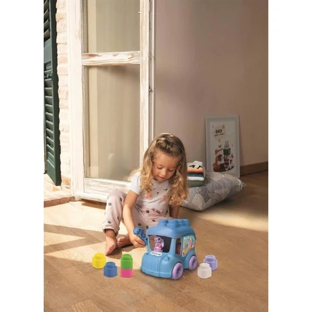 Clementoni Clemmy - Stitch-bus met zachte bouwstenen en Stitch- en Angel-figuren, vanaf 18 maanden