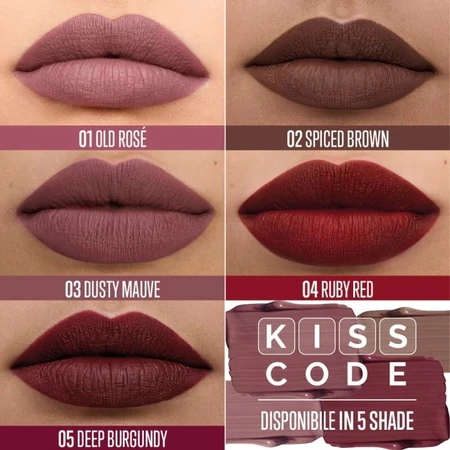 Veralab Overskin kiss code – ruj lichid mat nr. 01 old rosè