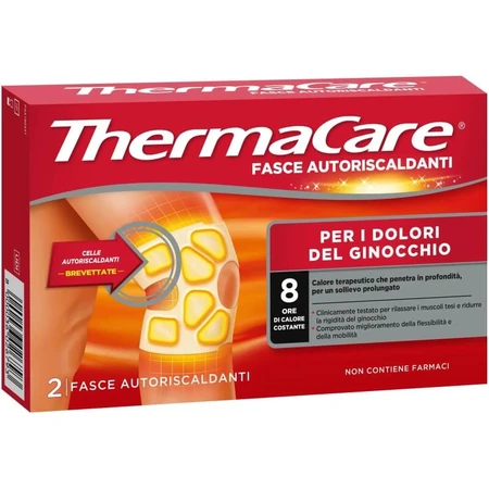 Thermacare Traitement contre les douleurs au genou 8 h - 2 bandages chauffants pour les douleurs au genou