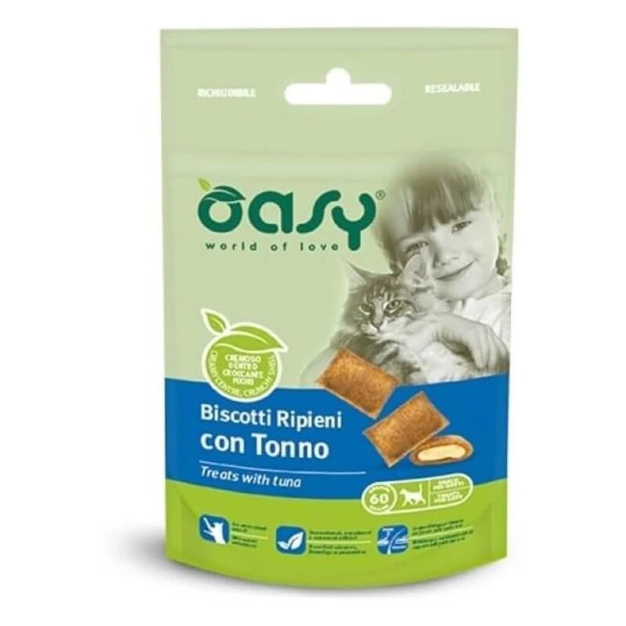 Oasy Tuna-Filled Cat Treats, 60 g