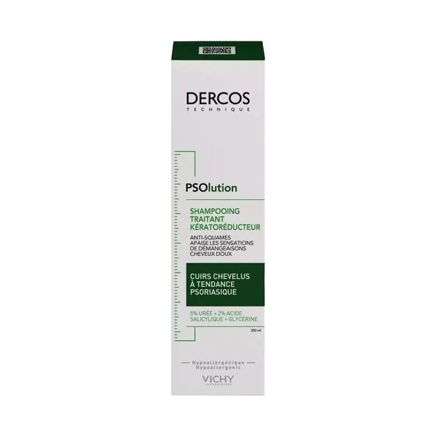 Shampoing Vichy Dercos Psolution - Soin réducteur de kératine 200 ml (emballage endommagé)