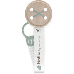 Suavinex Birdies - Green Fabric Pacifier Clip
