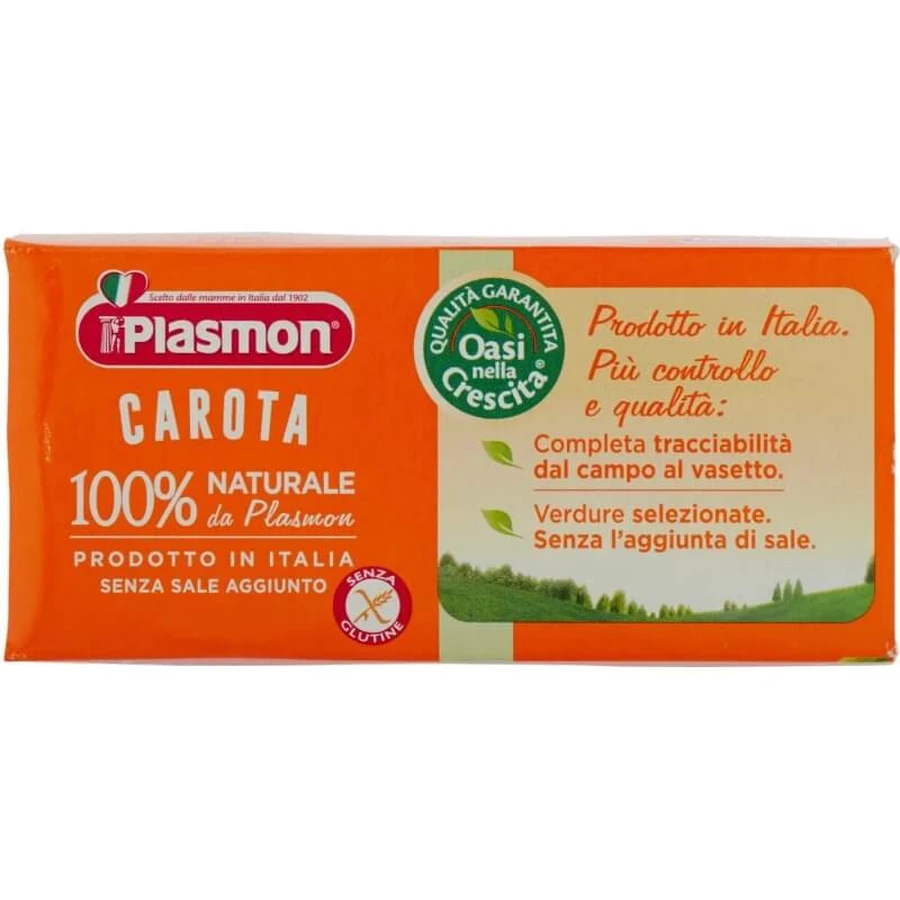 Puré de zanahoria homogeneizado Plasmón, 2 x 80 g