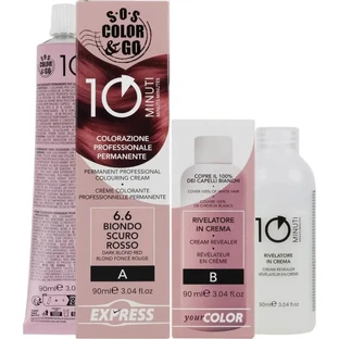 Alama Sos color&amp;go - Permanente haarkleuring nr. 6.6 Donkerroodblond