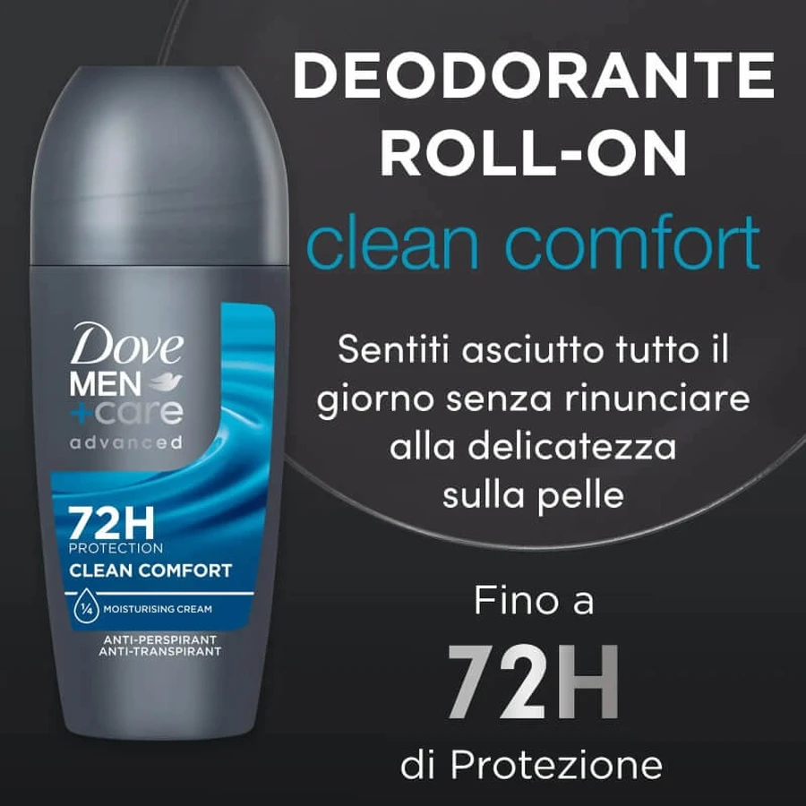 Dove Man+care Advanced - Clean Comfort 72-uurs bescherming - Roll-on deodorant 50 ml