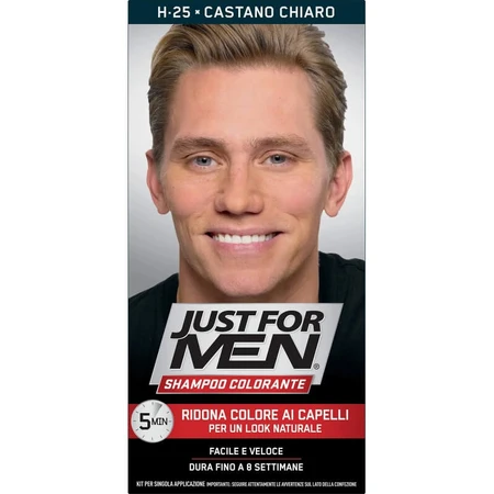 Just for Men Kleurversterkende Shampoo - Herstelt de kleur van je haar, H25 Lichtbruin, 30 ml