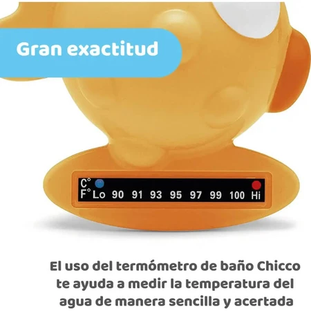 Thermomètre de bain Chicco en forme de poisson orange pour enfants