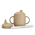 Suavinex Color Essence - Tasse d'apprentissage en silicone 3-en-1, beige