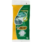 Bic 2 Sensitive – 5 wegwerpscheermesjes met dubbel mesje voor een gladder scheerresultaat