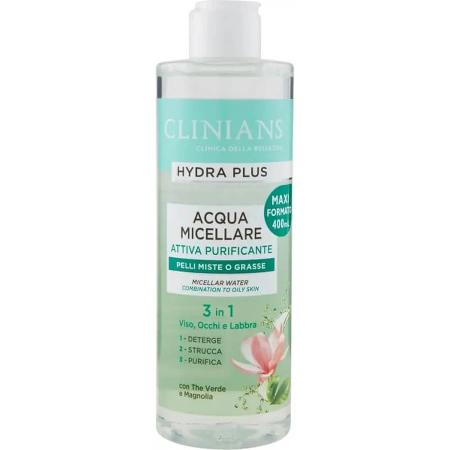 Clinians Hydra Plus - Micellar Water for Combination or Oily Skin, 400 ml