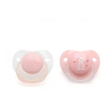 Kiokids 2 orthodontische siliconen fopspenen — Roze konijntje 0m+