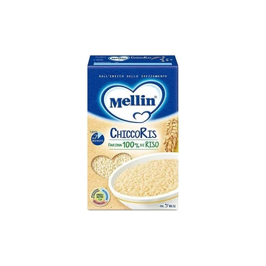 Mellin Chiccoris - Rijstmeel voor de eerste maaltijden van je baby, 320 g (beschadigde verpakking)